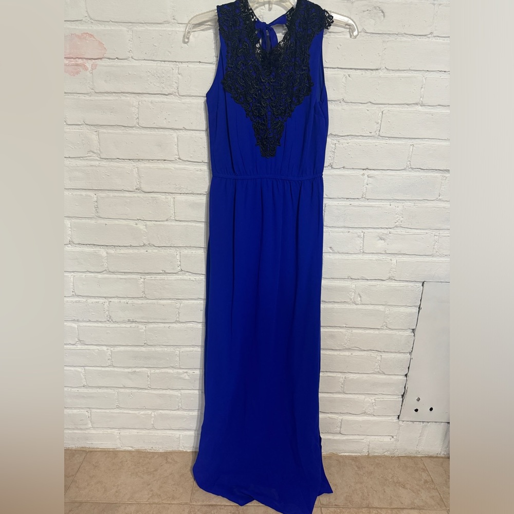 NWT Blue Lace Maxi Dress
